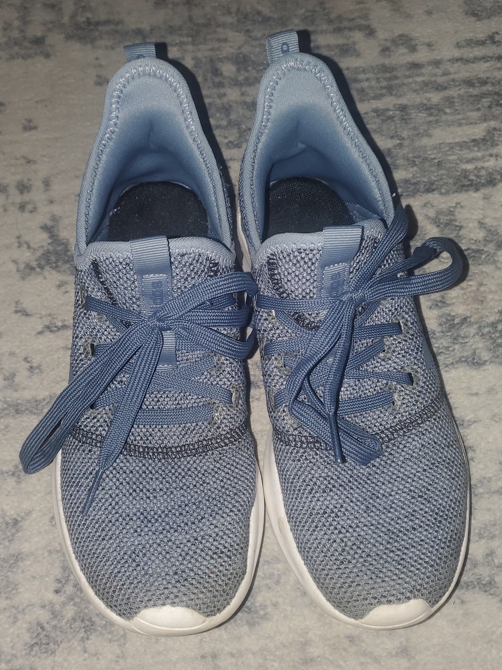 Adidas Blue Knit Athletic Sneakers